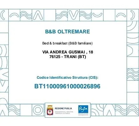 Oltremare Oda ve Kahvaltı Trani